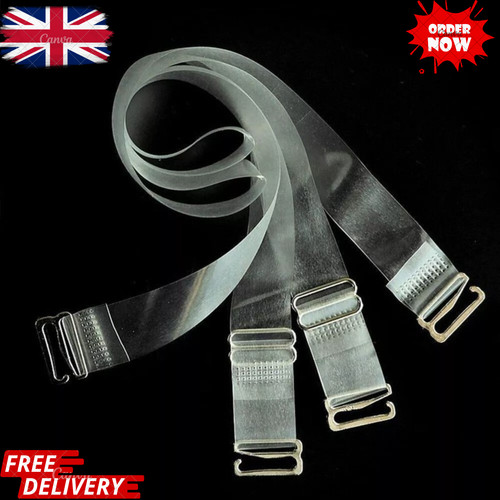 Transparent clear bra - clear, straps