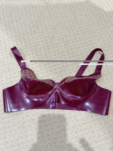 Polka dot latex bra - polka,