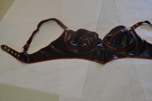 Latex rubber underwire bra - latex,