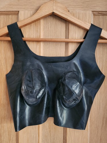 New latex rubber bra - latex,